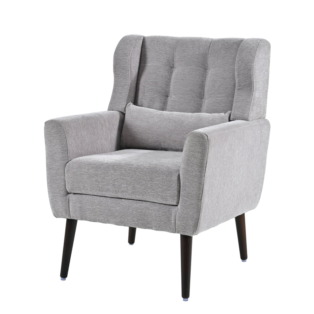 THE FURNITURE CO. Accent Chair Modern Accent Chair Upholstered in Stylish Gray Chenille