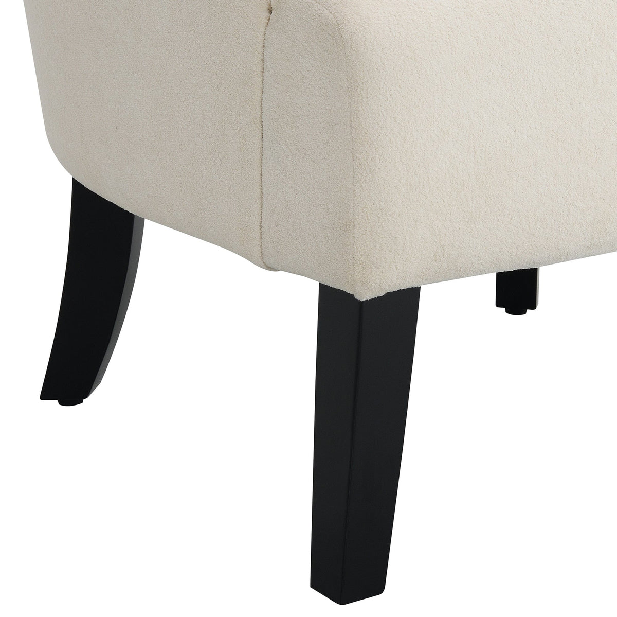 THE FURNITURE CO. Accent Chair Modern Accent Living Room Chair In Beige With Channel Back
