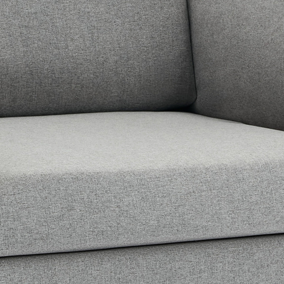 THE FURNITURE CO. Accent Chair Modern Light Gray Oversized Armchair with Ottoman