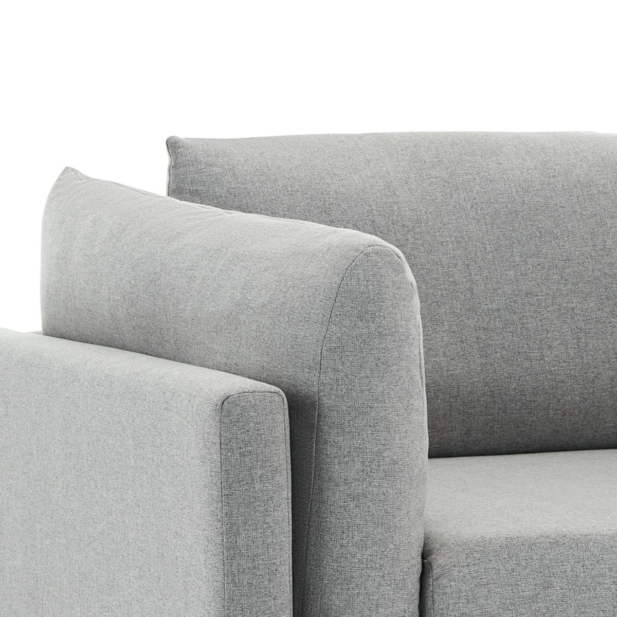 THE FURNITURE CO. Accent Chair Modern Light Gray Oversized Armchair with Ottoman