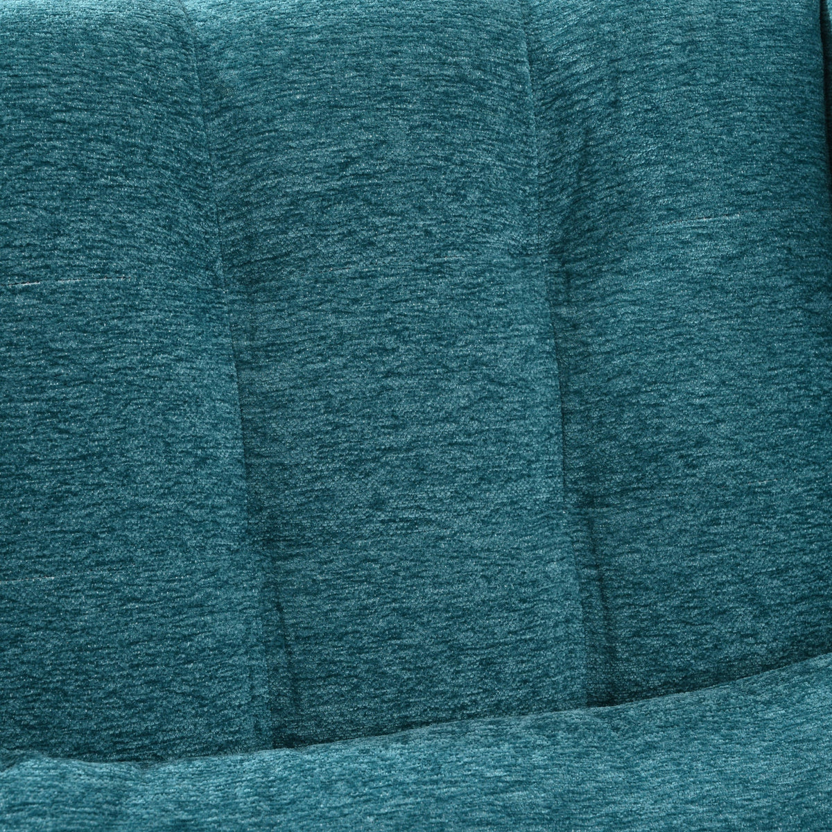 THE FURNITURE CO. Accent Chair Modern Mid Century Accent Chair In Teal Chenille