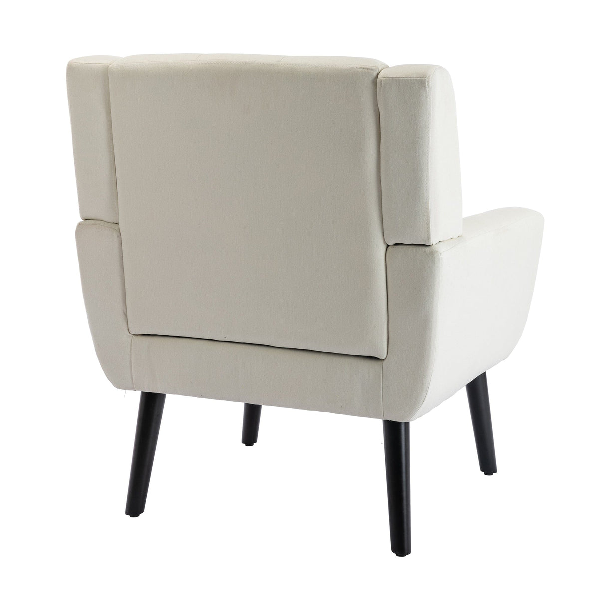 THE FURNITURE CO. Accent Chair Modern Soft Beige Linen Blend Upholstered Accent Chair