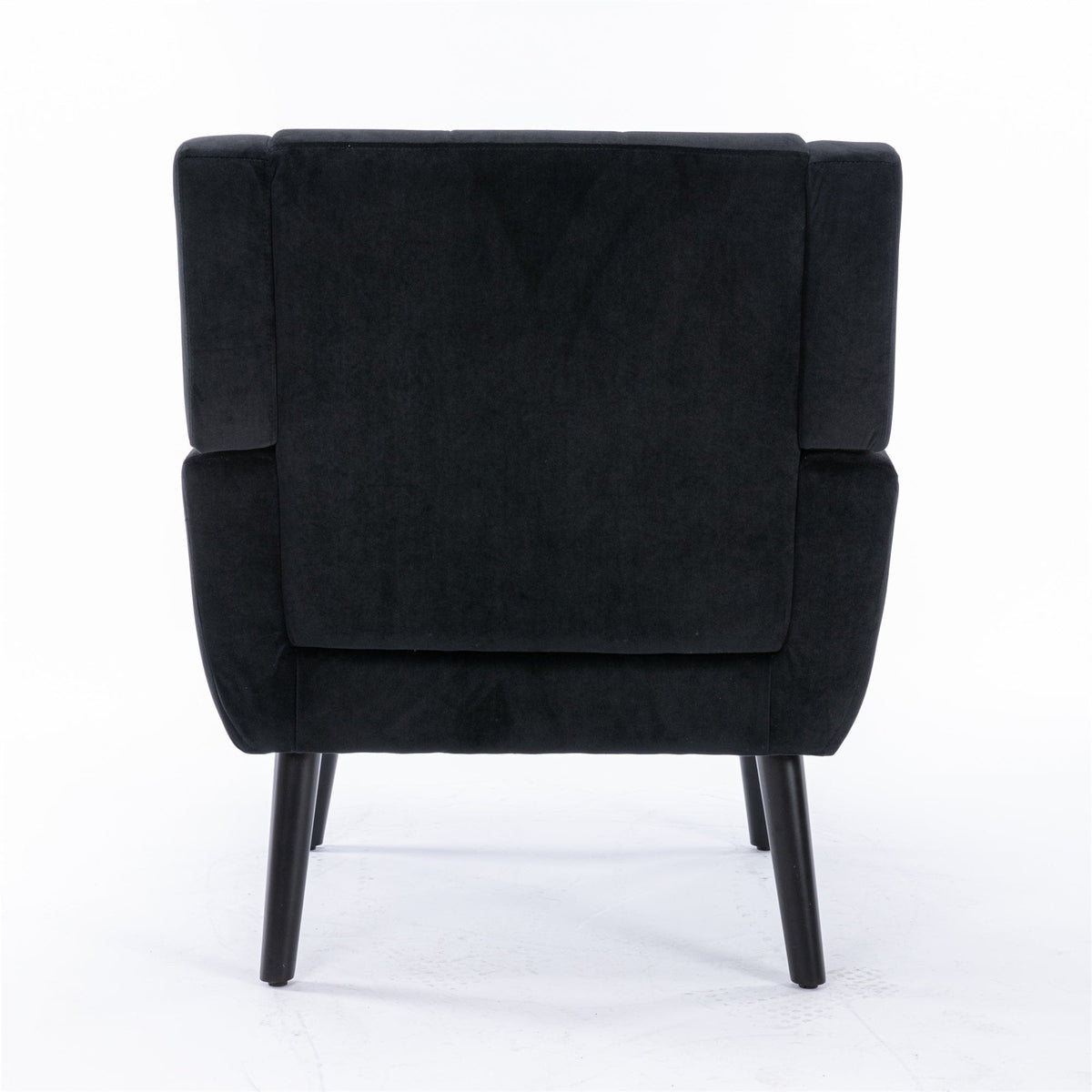THE FURNITURE CO. Accent Chair Modern Soft Black Velvet Accent Chair
