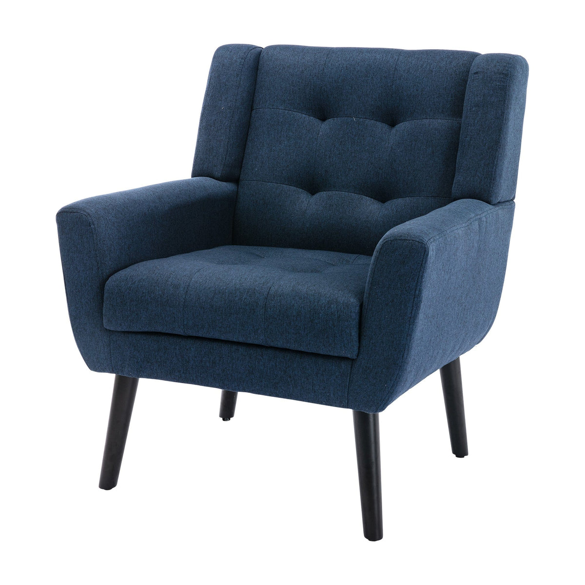 THE FURNITURE CO. Accent Chair Modern Soft Blue Linen Blend Upholstered Accent Chair