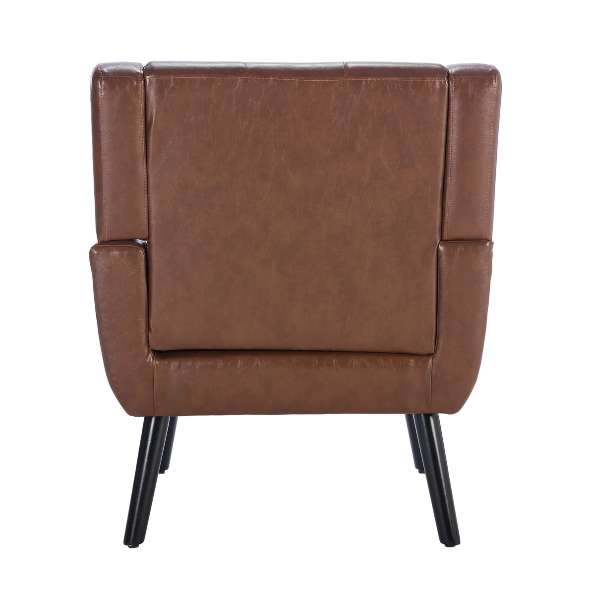 THE FURNITURE CO. Accent Chair Modern Soft Brown PU Leather Upholstered Accent Chair
