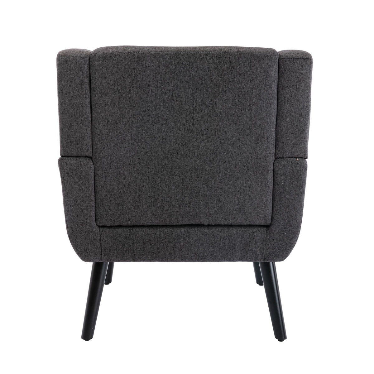 THE FURNITURE CO. Accent Chair Modern Soft Dark Gray Linen Blend Upholstered Accent Chair