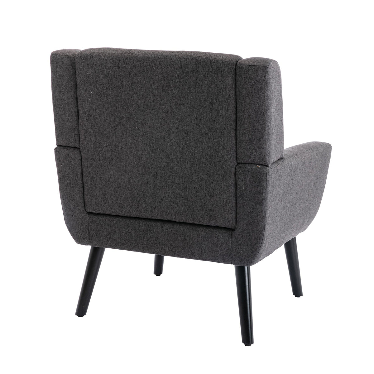 THE FURNITURE CO. Accent Chair Modern Soft Dark Gray Linen Blend Upholstered Accent Chair