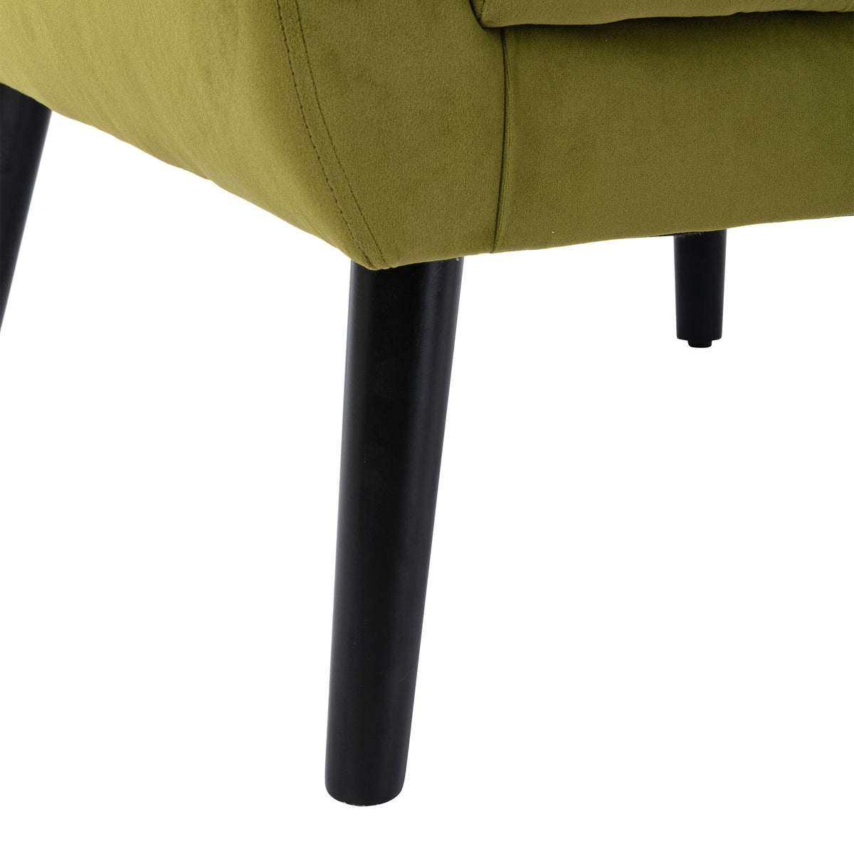 THE FURNITURE CO. Accent Chair Modern Soft Green Velvet Accent Chair