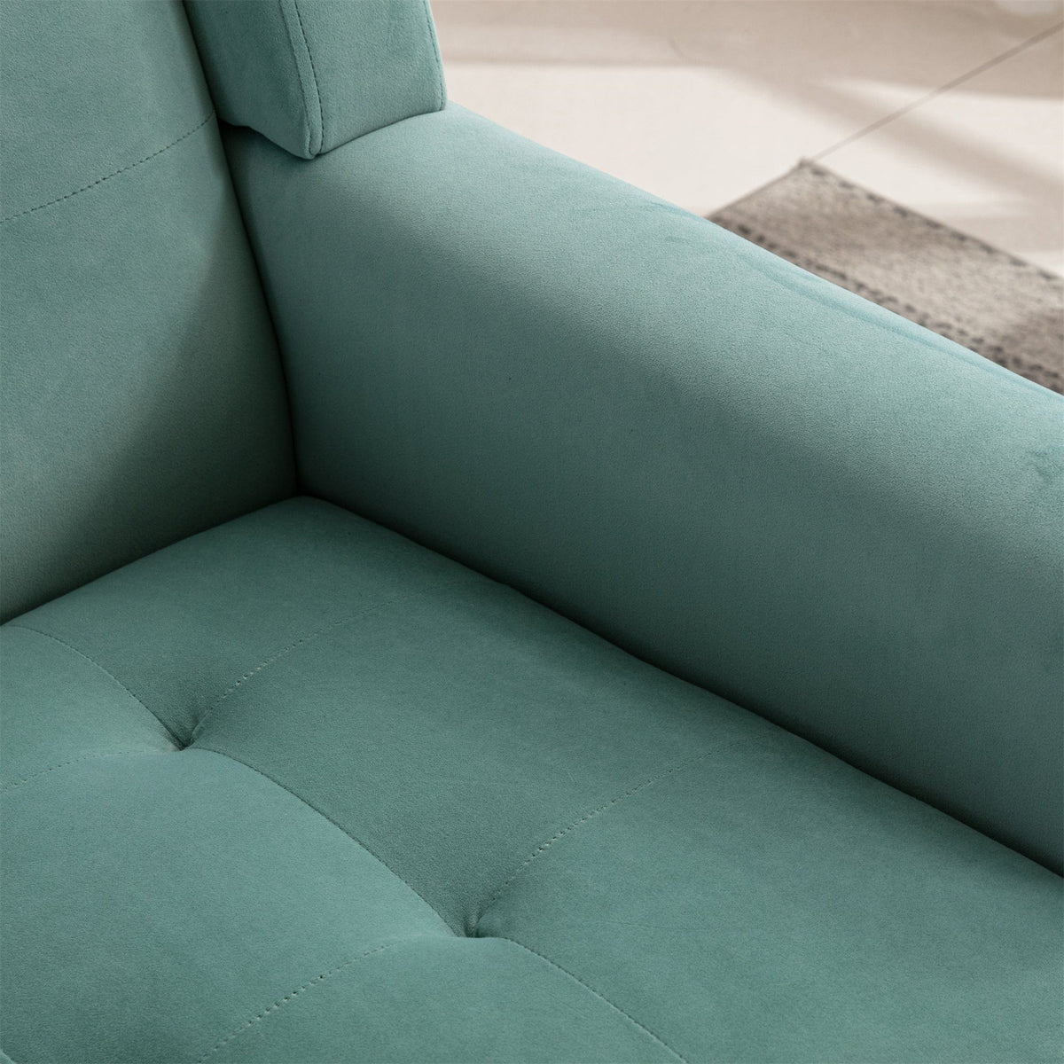 THE FURNITURE CO. Accent Chair Modern Soft Mint Green Velvet Accent Chair
