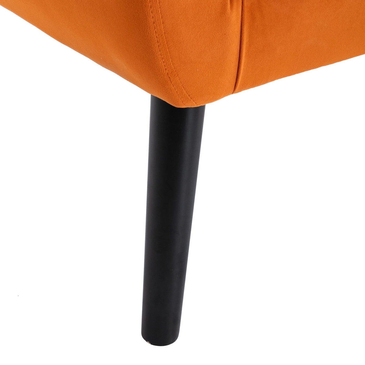 THE FURNITURE CO. Accent Chair Modern Soft Orange Velvet Upholstered Accent Chair