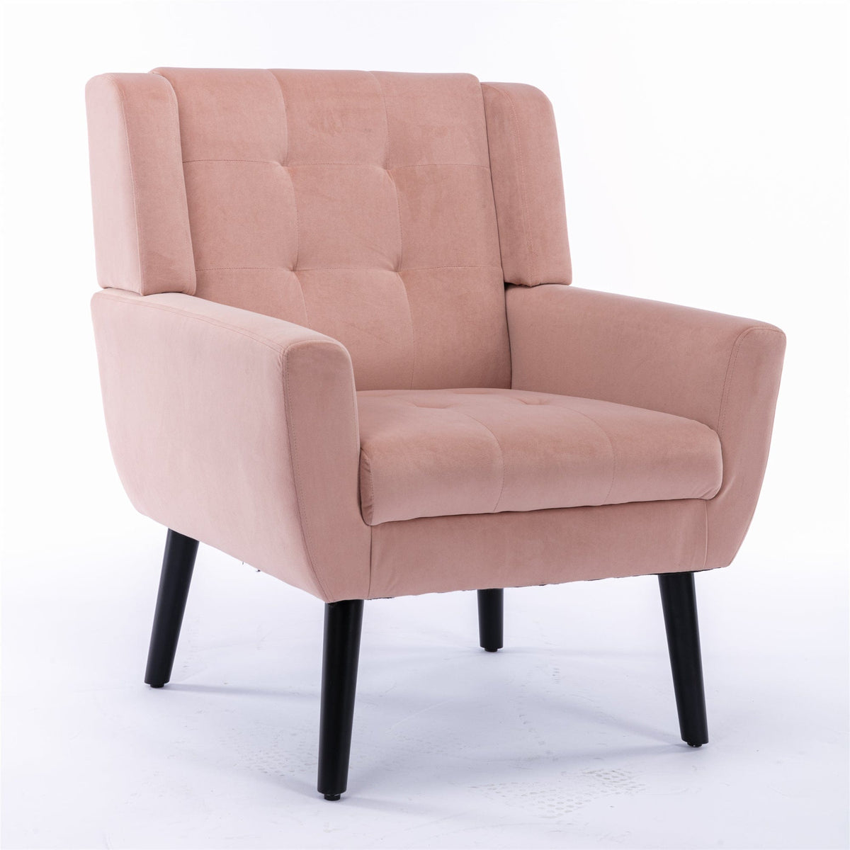 THE FURNITURE CO. Accent Chair Modern Soft Pink Velvet Upholstered Accent Chair