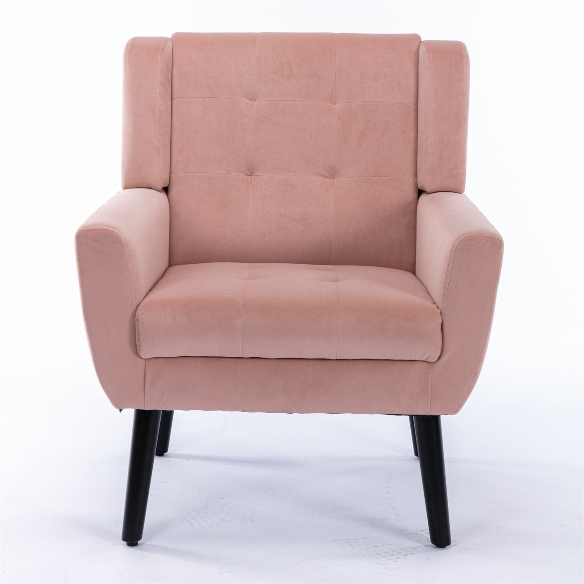 THE FURNITURE CO. Accent Chair Modern Soft Pink Velvet Upholstered Accent Chair