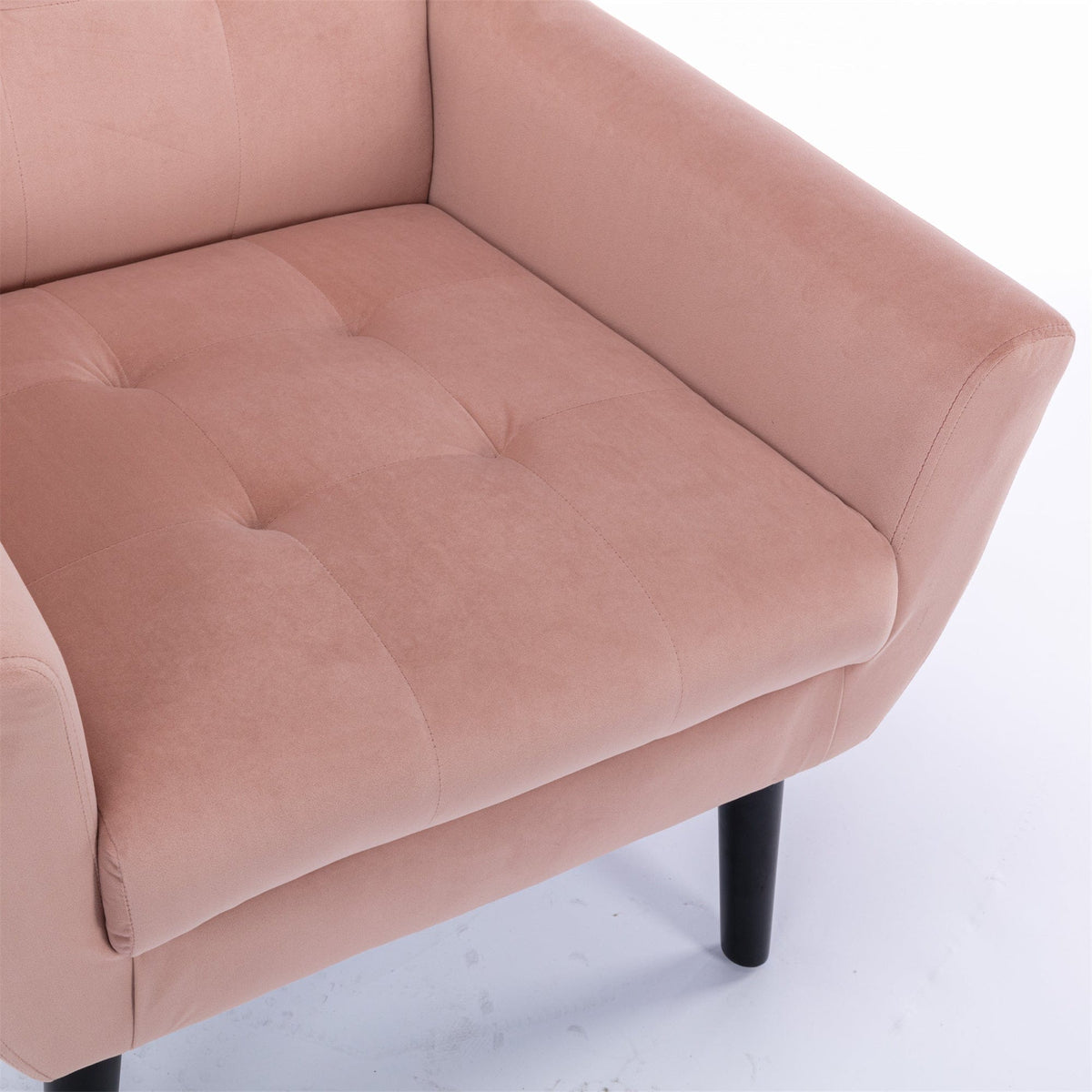 THE FURNITURE CO. Accent Chair Modern Soft Pink Velvet Upholstered Accent Chair