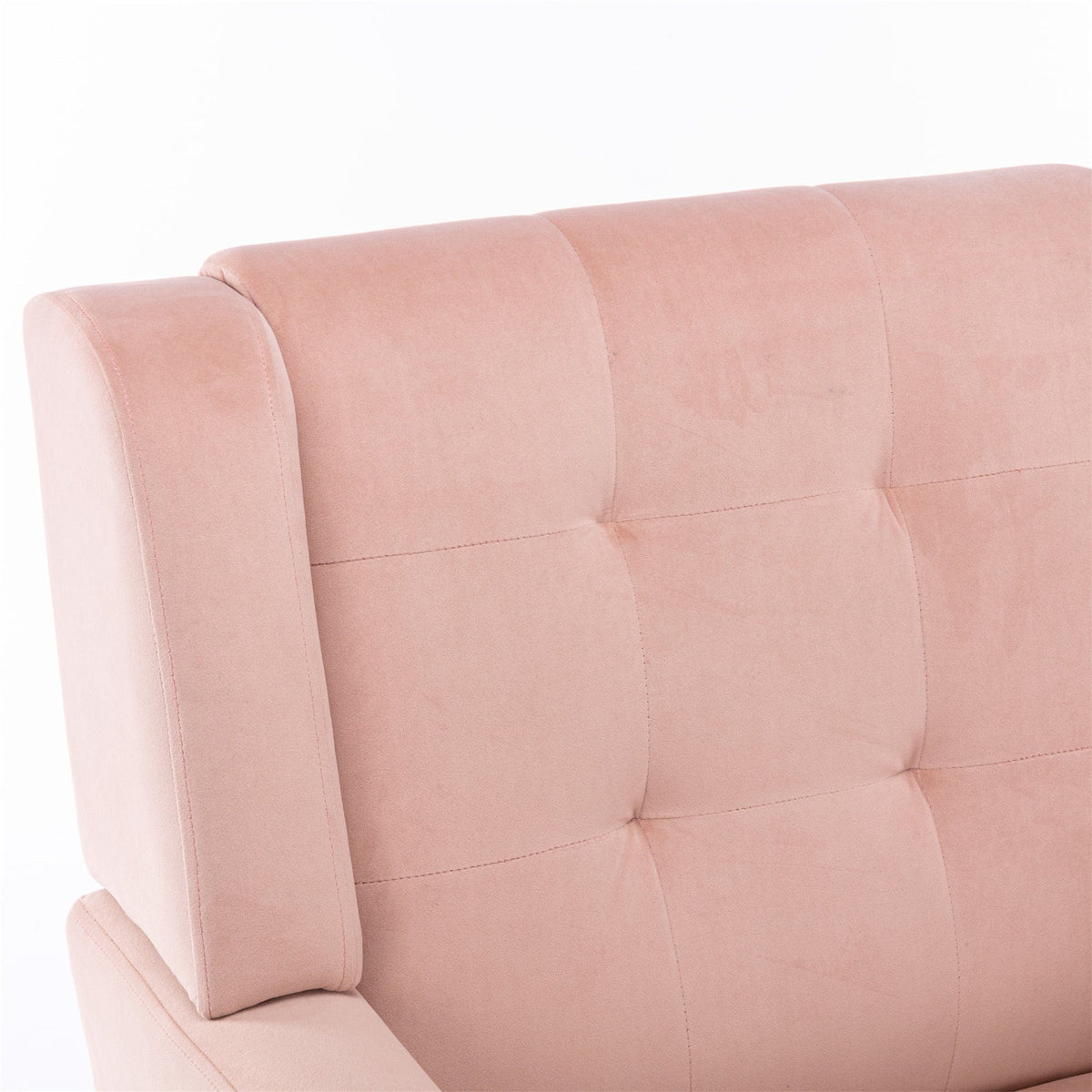 THE FURNITURE CO. Accent Chair Modern Soft Pink Velvet Upholstered Accent Chair