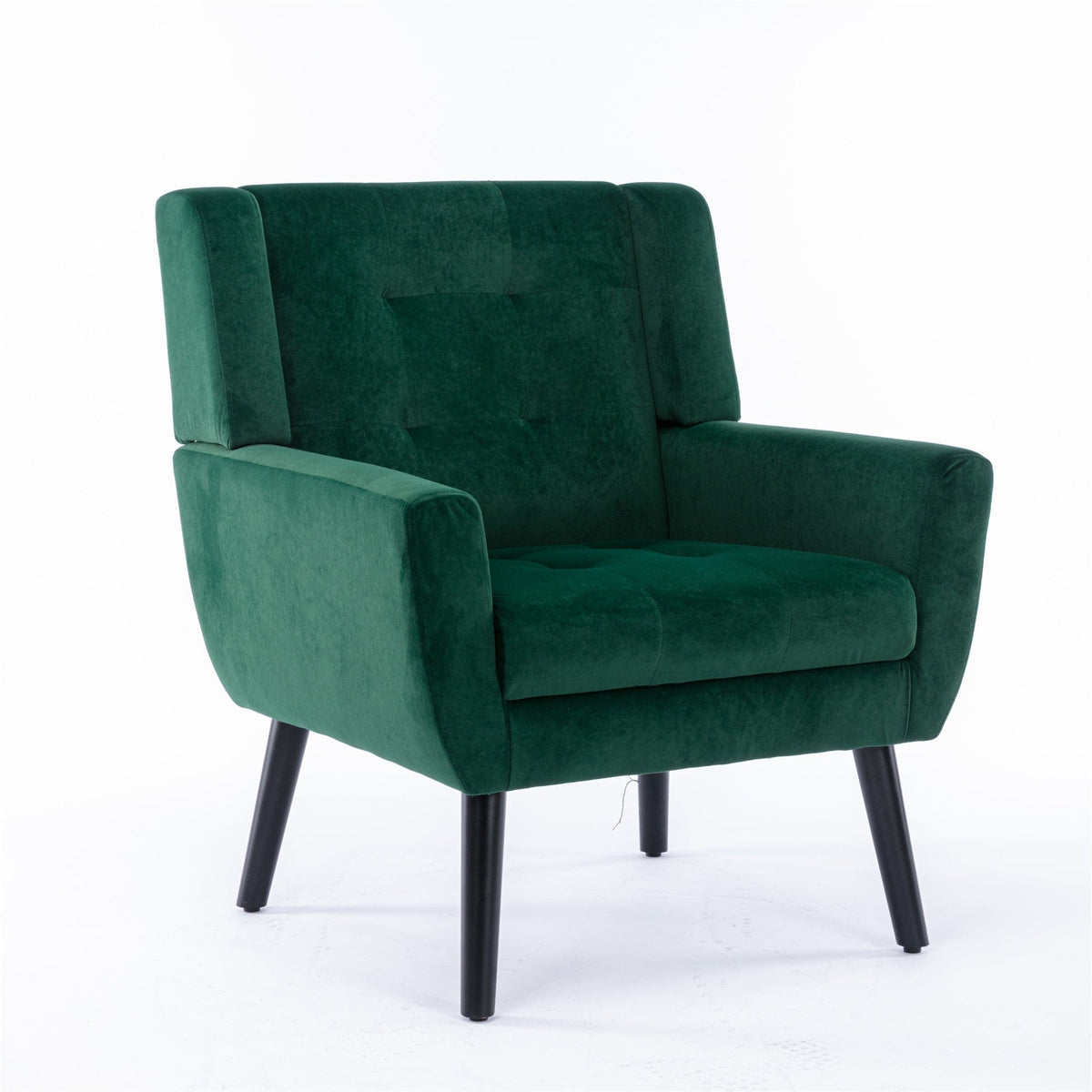 THE FURNITURE CO. Accent Chair Modern Soft Retro Green Velvet Accent Chair
