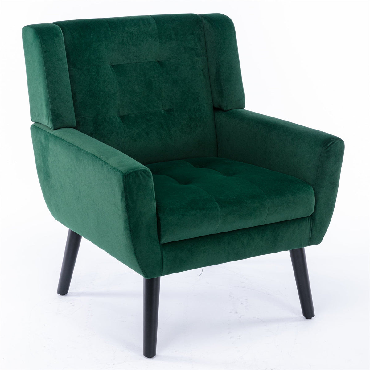 THE FURNITURE CO. Accent Chair Modern Soft Retro Green Velvet Accent Chair