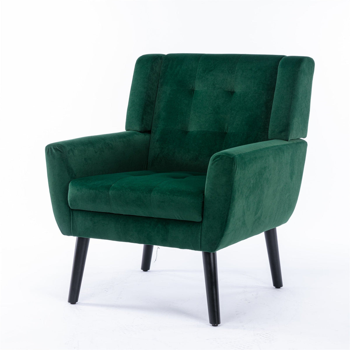 THE FURNITURE CO. Accent Chair Modern Soft Retro Green Velvet Accent Chair