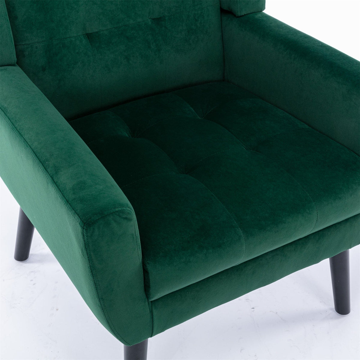 THE FURNITURE CO. Accent Chair Modern Soft Retro Green Velvet Accent Chair