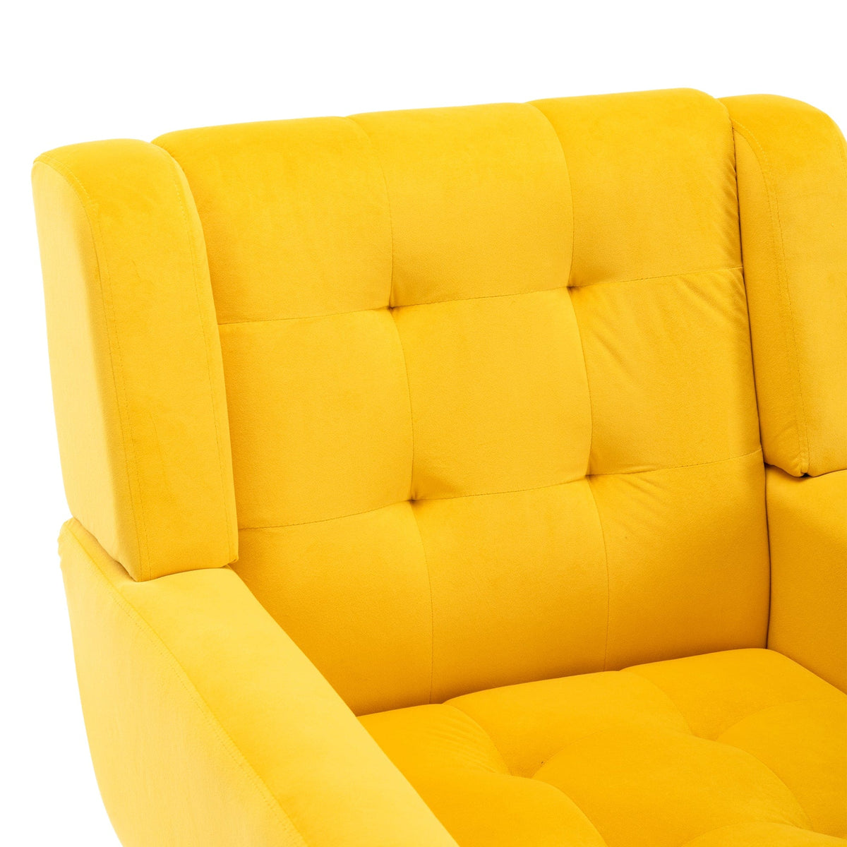 THE FURNITURE CO. Accent Chair Modern Soft Yellow Velvet Accent Chair
