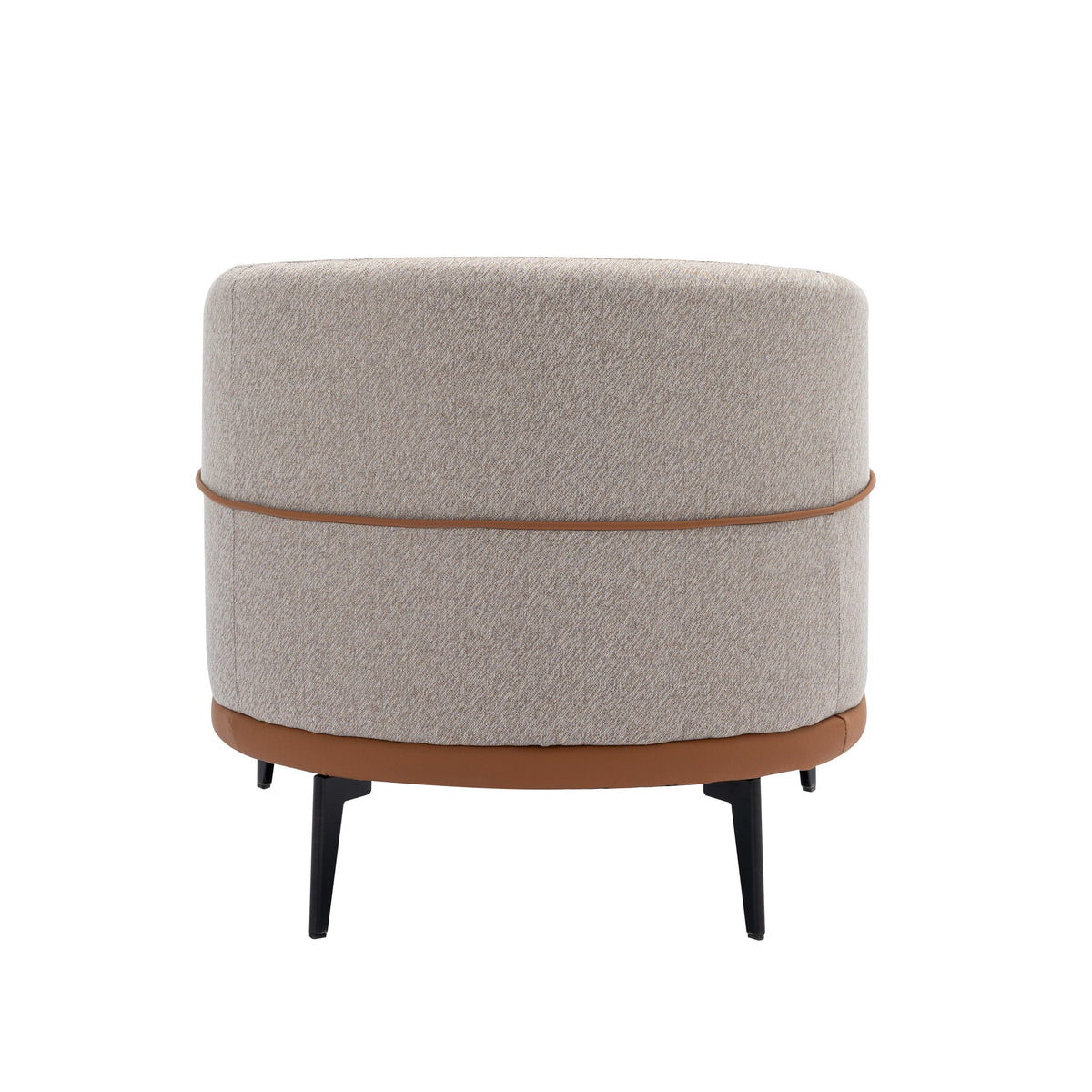 THE FURNITURE CO. Accent Chair Modern Two-Tone Barrel Chair In Tan