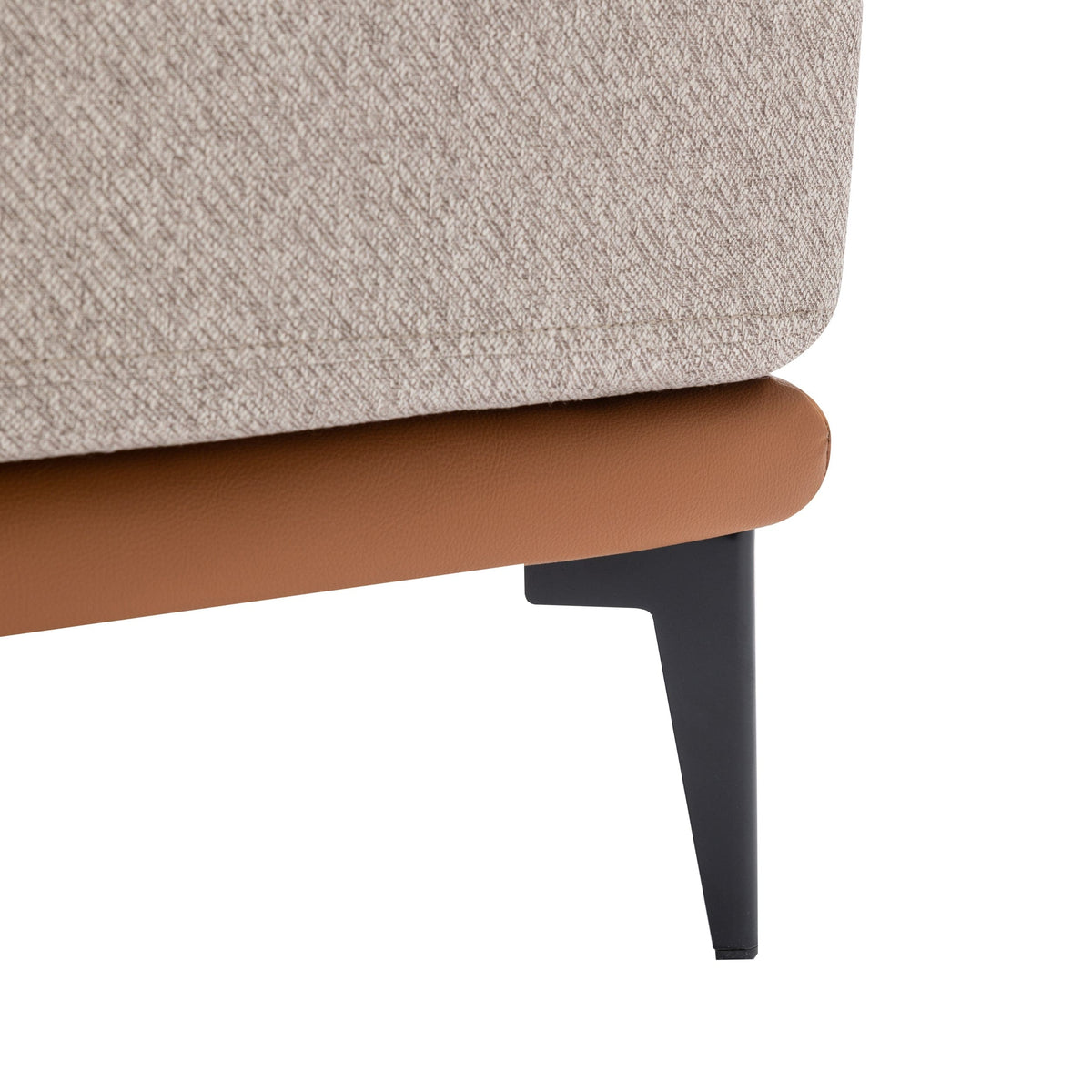 THE FURNITURE CO. Accent Chair Modern Two-Tone Barrel Chair In Tan