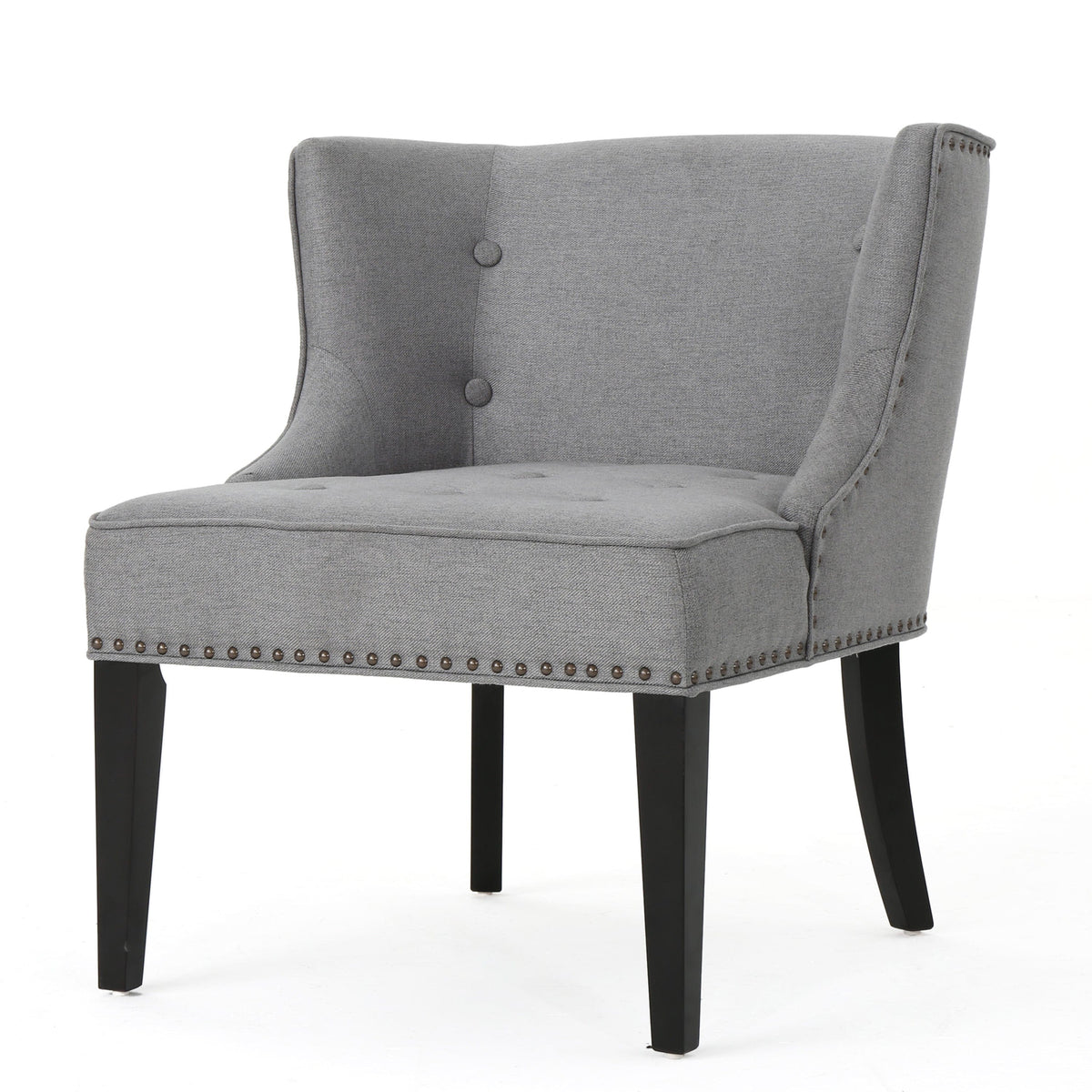 THE FURNITURE CO. Accent Chair Occasional Accent Chair In Gray Fabric