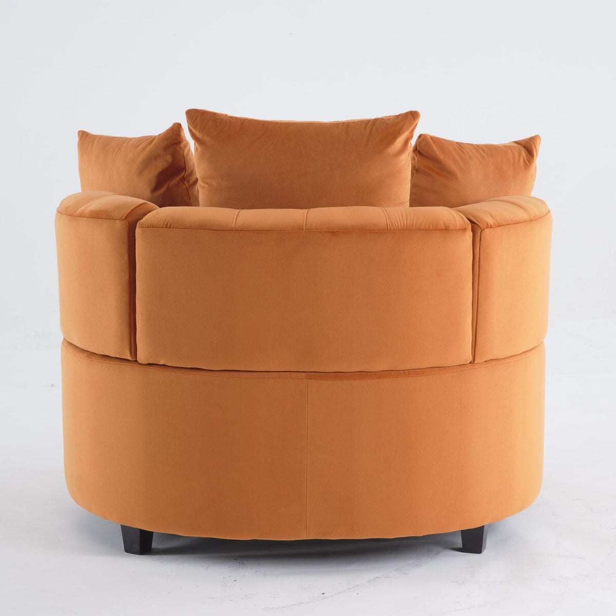 THE FURNITURE CO. Accent Chair Orange Velvet Accent Chair with Foam Cushioning