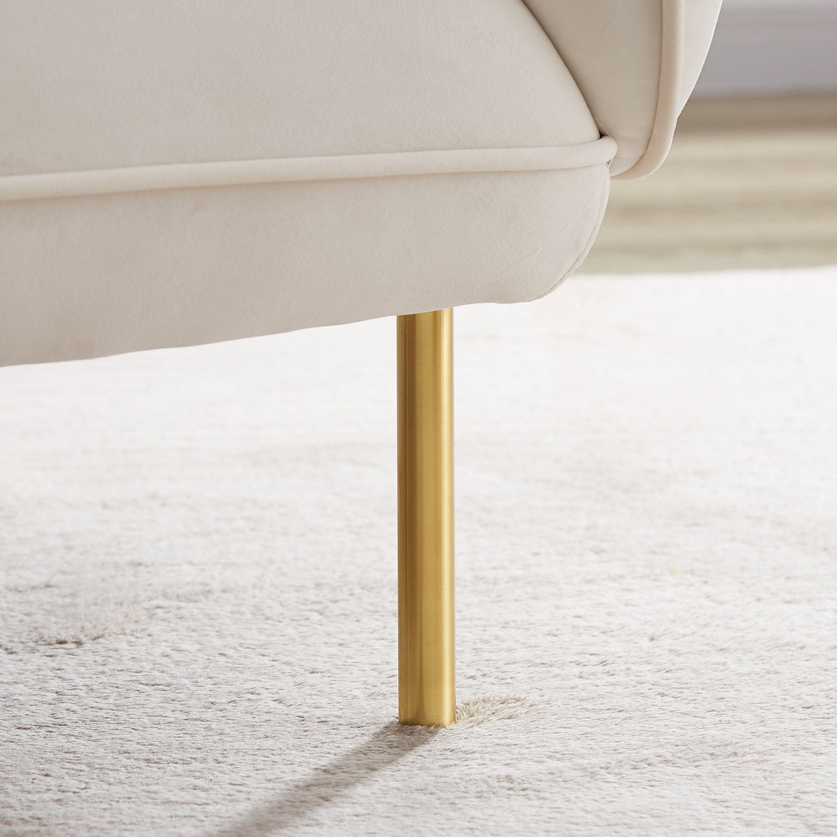 THE FURNITURE CO. Accent Chair Oversized Beige Velveta Armchair