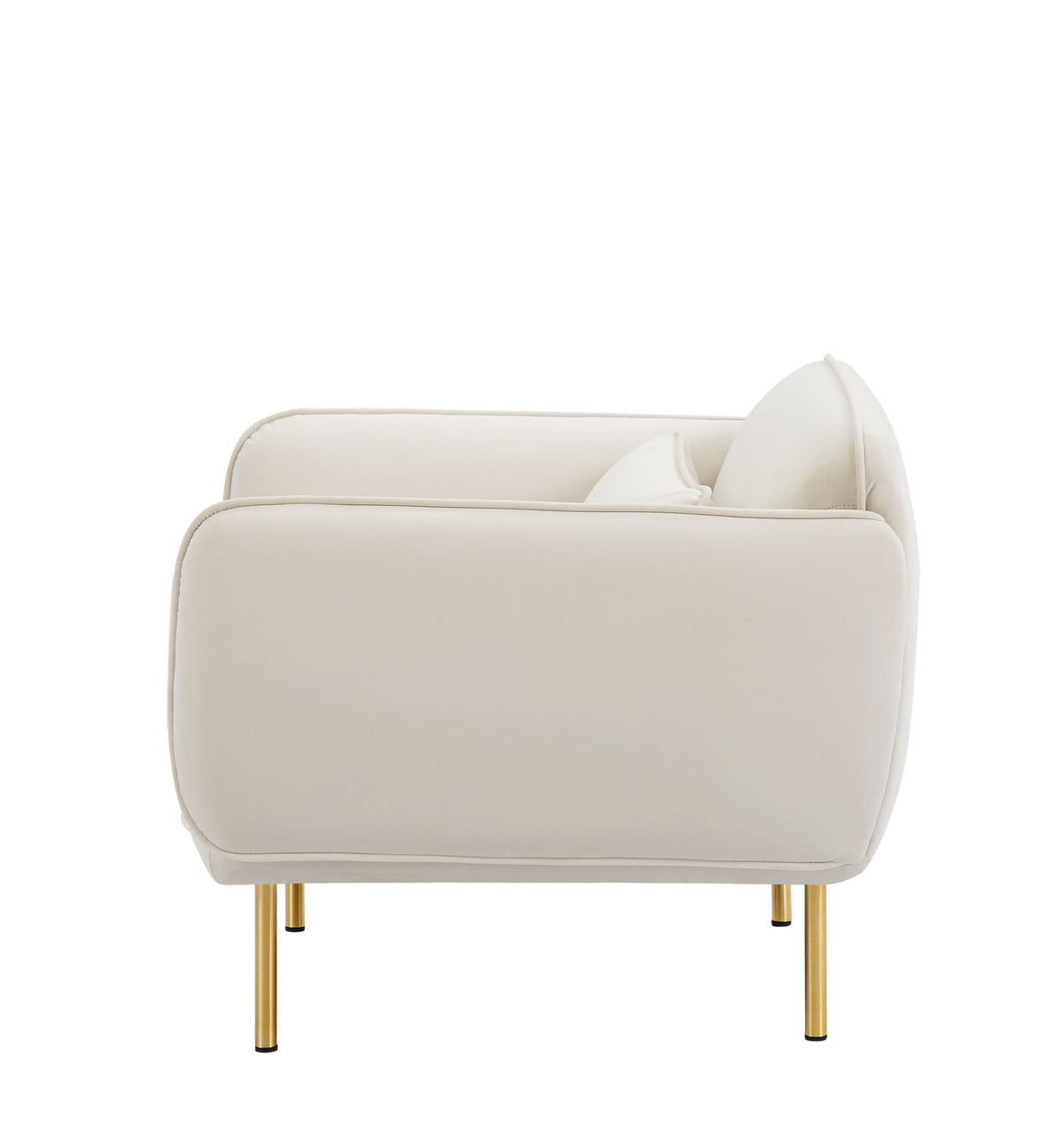 THE FURNITURE CO. Accent Chair Oversized Beige Velveta Armchair