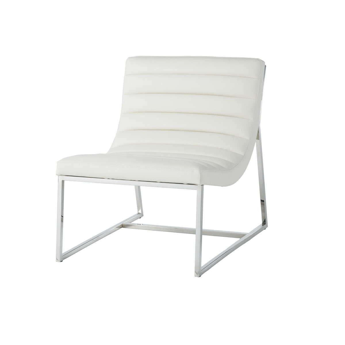 THE FURNITURE CO. Accent Chair Parisian White Leather Sofa Occassional Chair