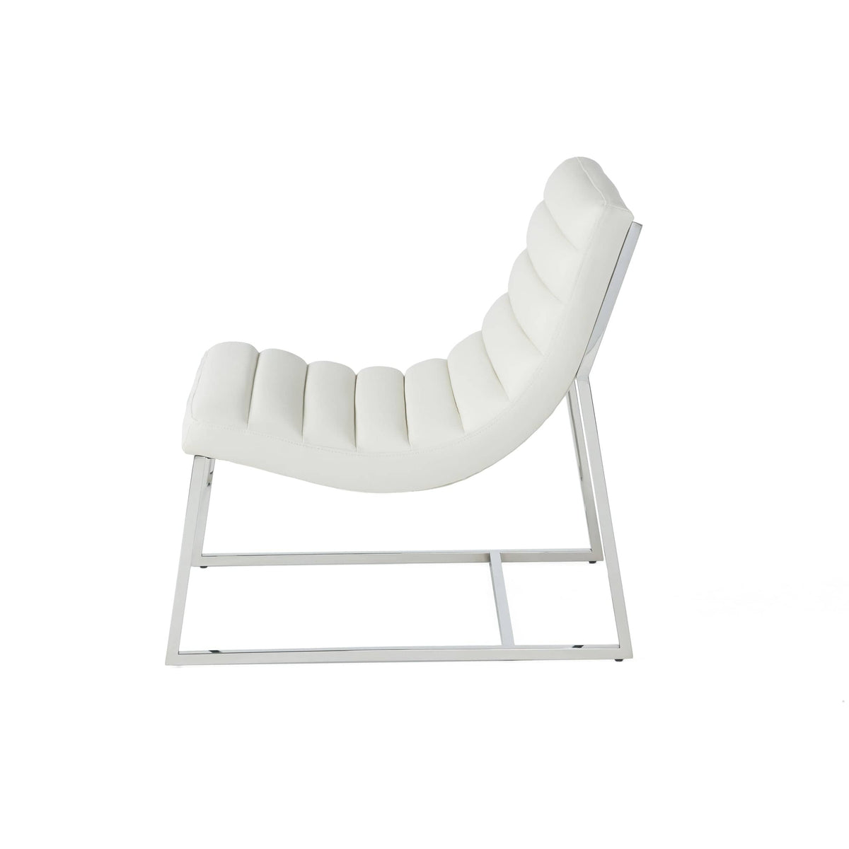 THE FURNITURE CO. Accent Chair Parisian White Leather Sofa Occassional Chair