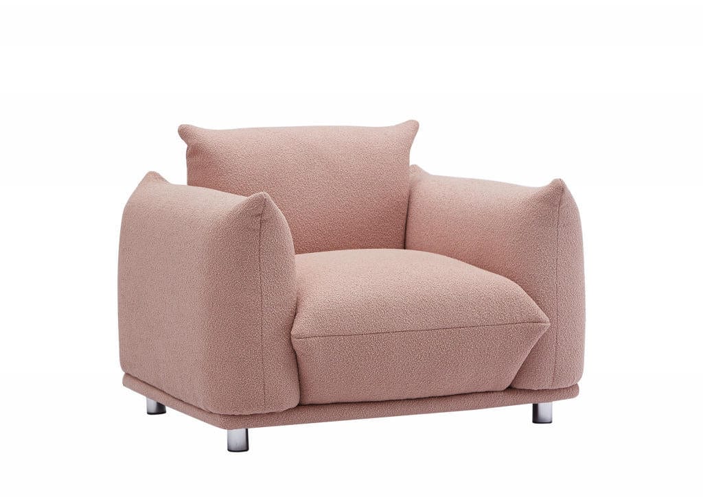 THE FURNITURE CO. Accent Chair Pillow Top Arms Accent Chair Upholstered In Pink Lambswool