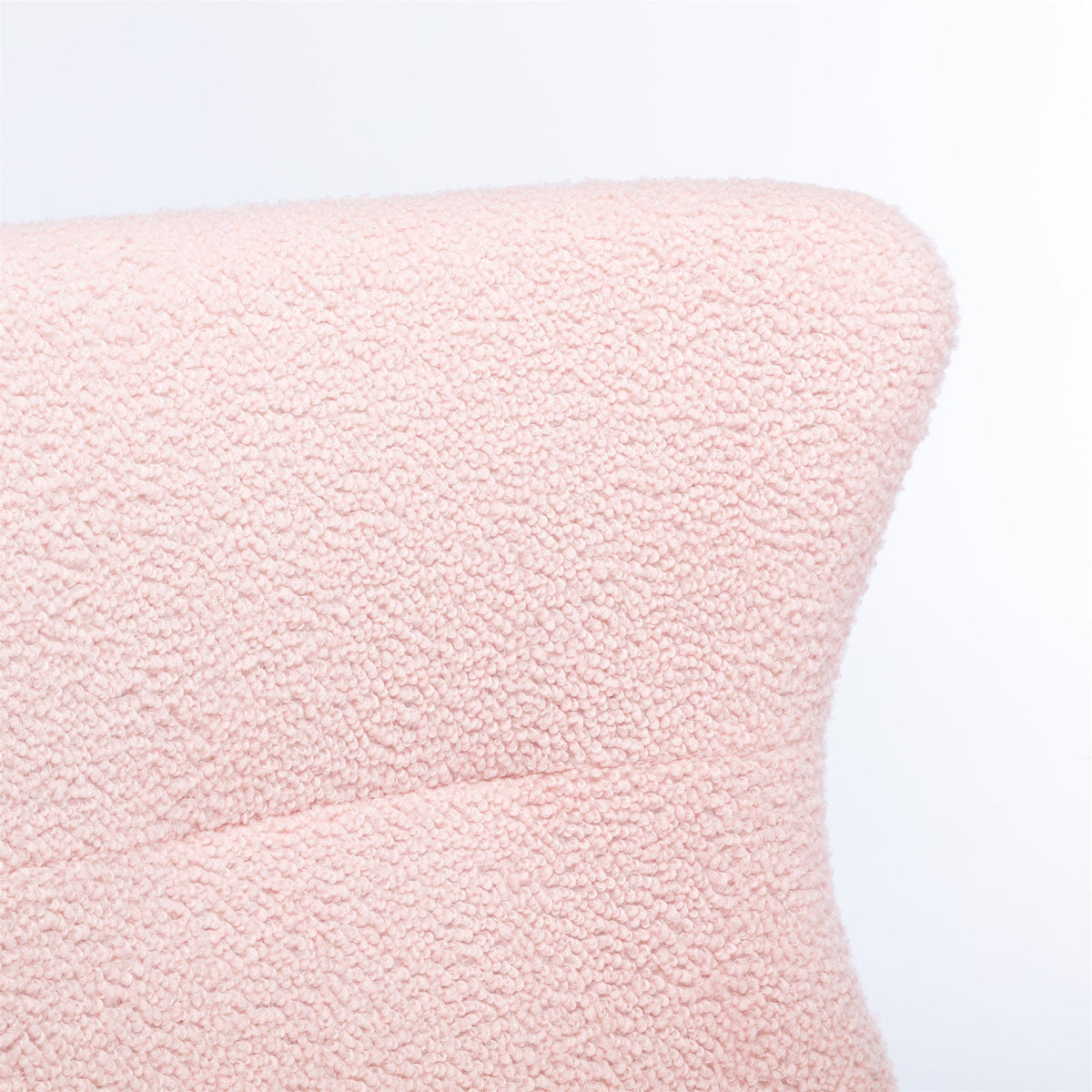 THE FURNITURE CO. Accent Chair Pink Teddy Fabric Rocking Chair