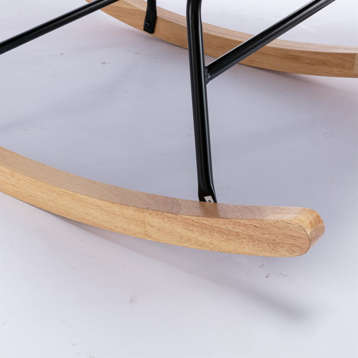 THE FURNITURE CO. Accent Chair Pink Teddy Fabric Rocking Chair