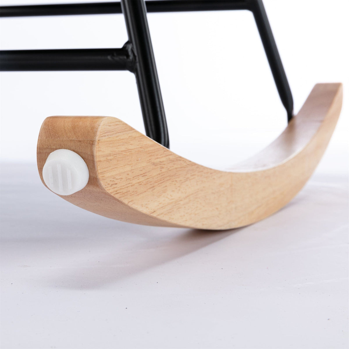 THE FURNITURE CO. Accent Chair Pink Teddy Fabric Rocking Chair