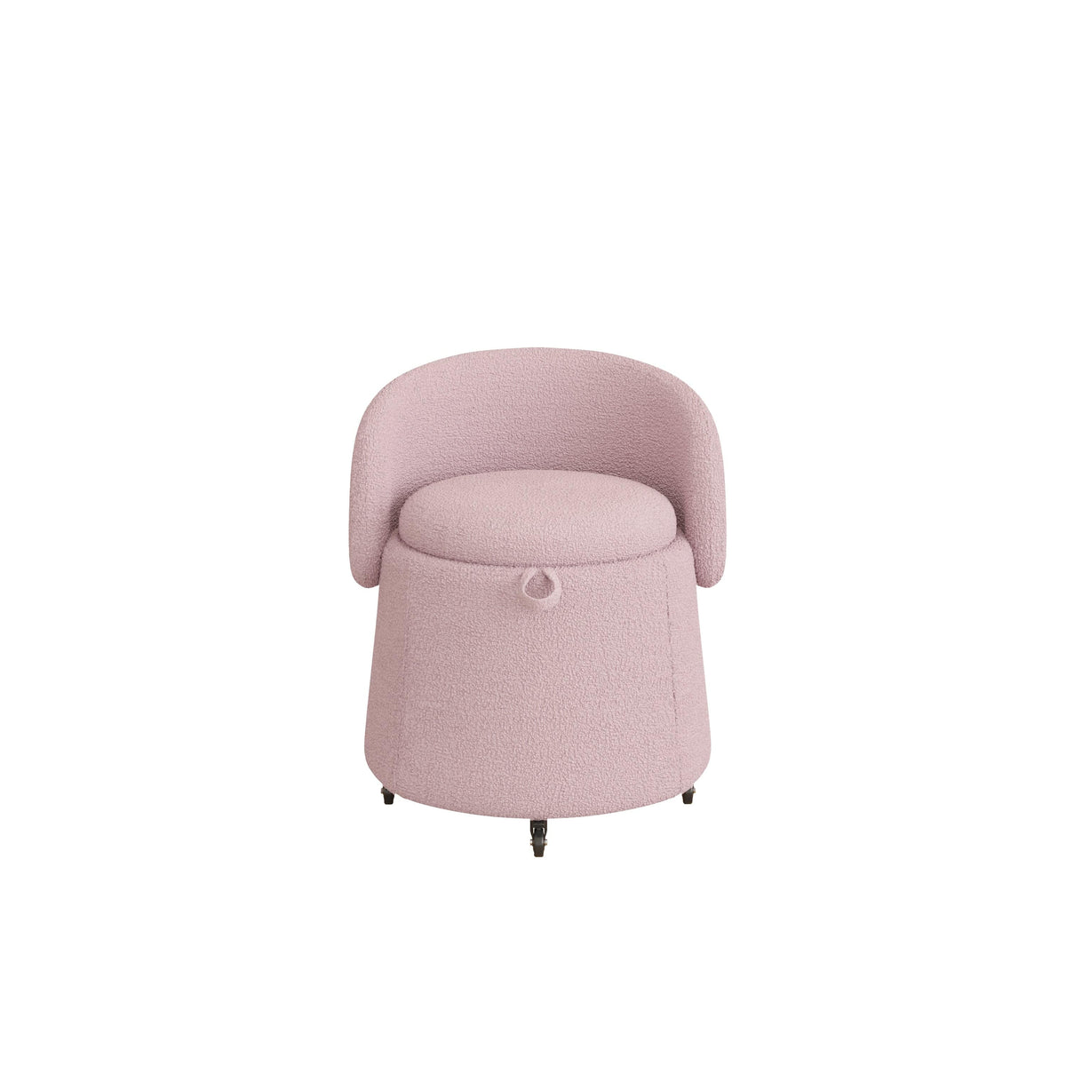 THE FURNITURE CO. Accent Chair Pink Teddy Light Pulley Stool