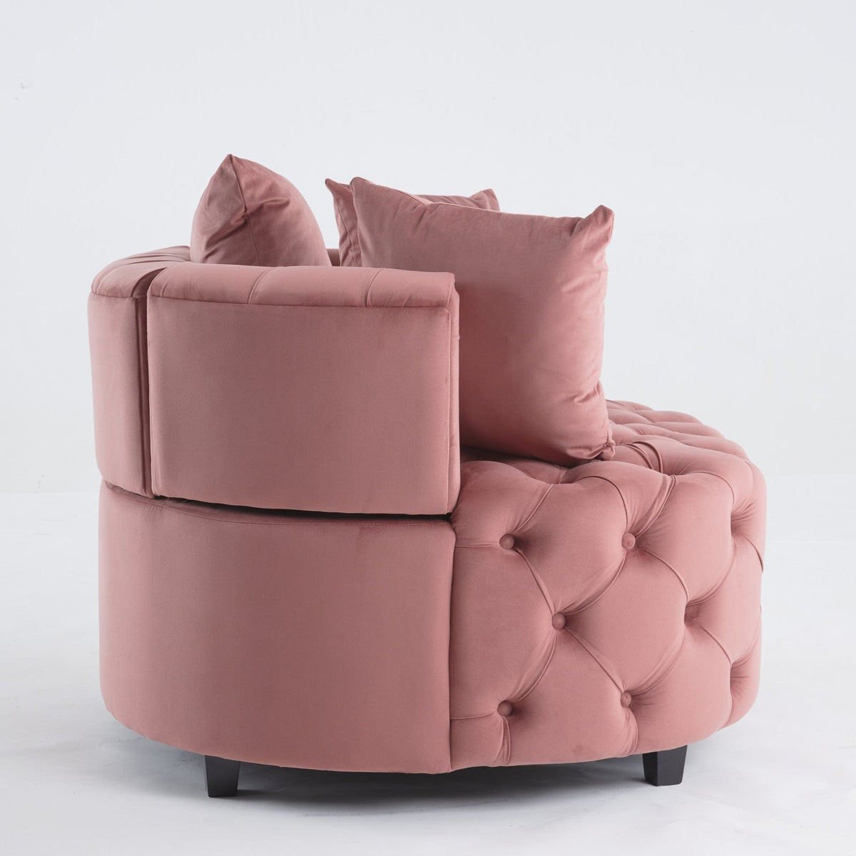 THE FURNITURE CO. Accent Chair Pink Velvet American Design Lounge Chair