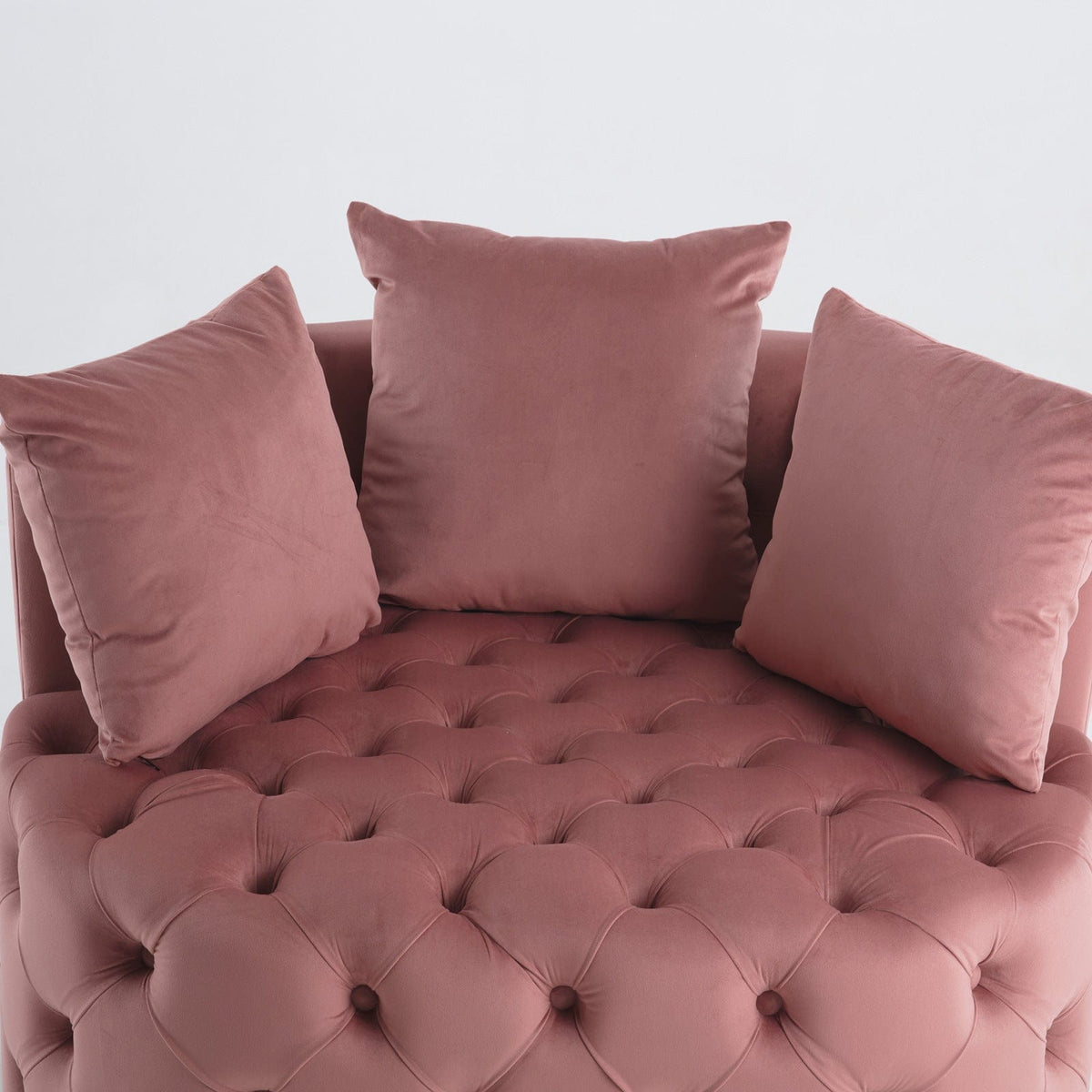 THE FURNITURE CO. Accent Chair Pink Velvet American Design Lounge Chair