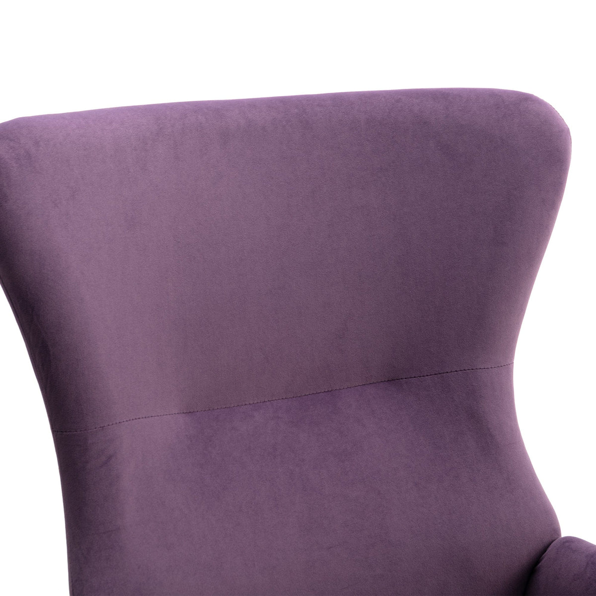 THE FURNITURE CO. Accent Chair Purple Upholstered Rocking Chair In Velvet Fabric