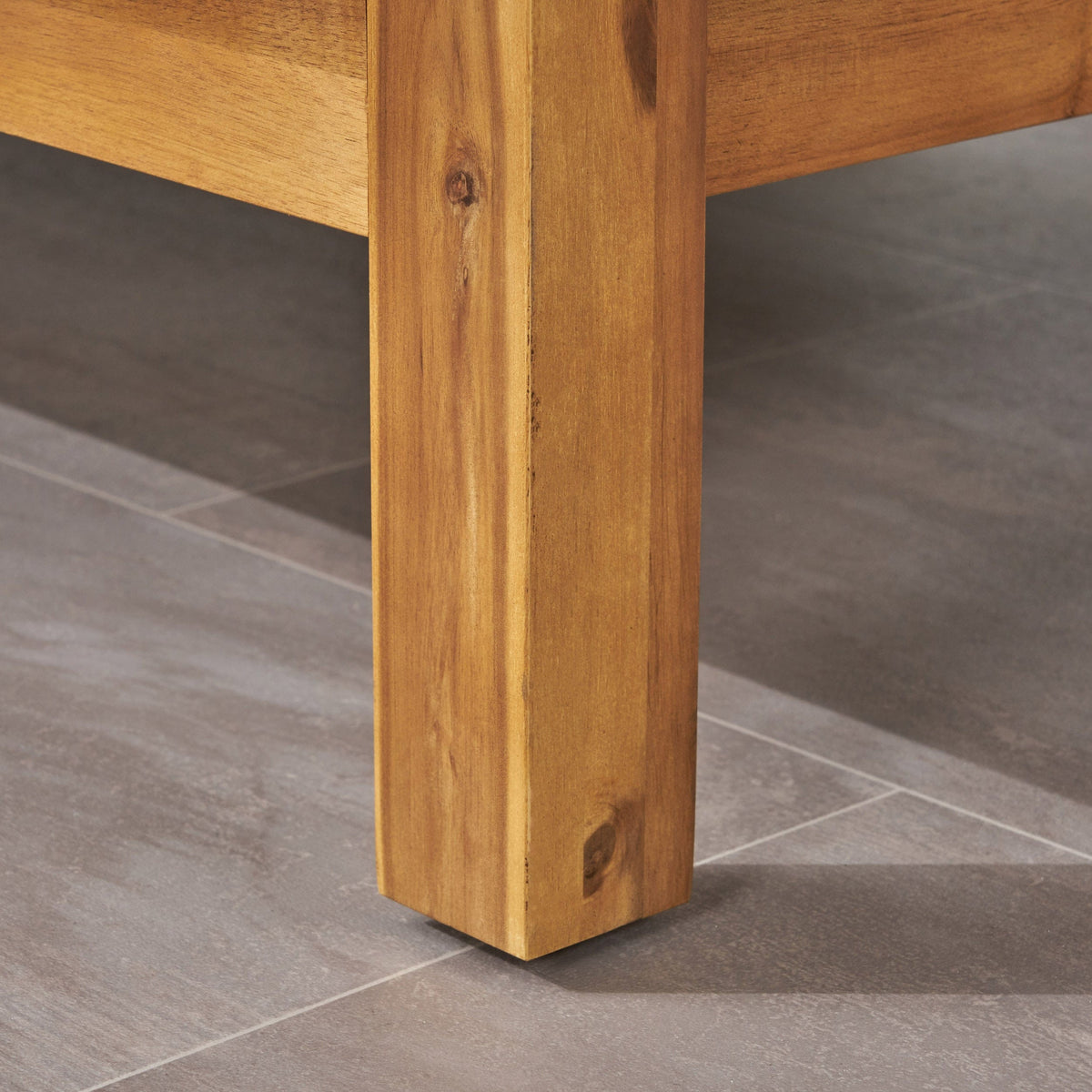 THE FURNITURE CO. Accent Chair Red Acacia Wood and Fabric Club Chair Set