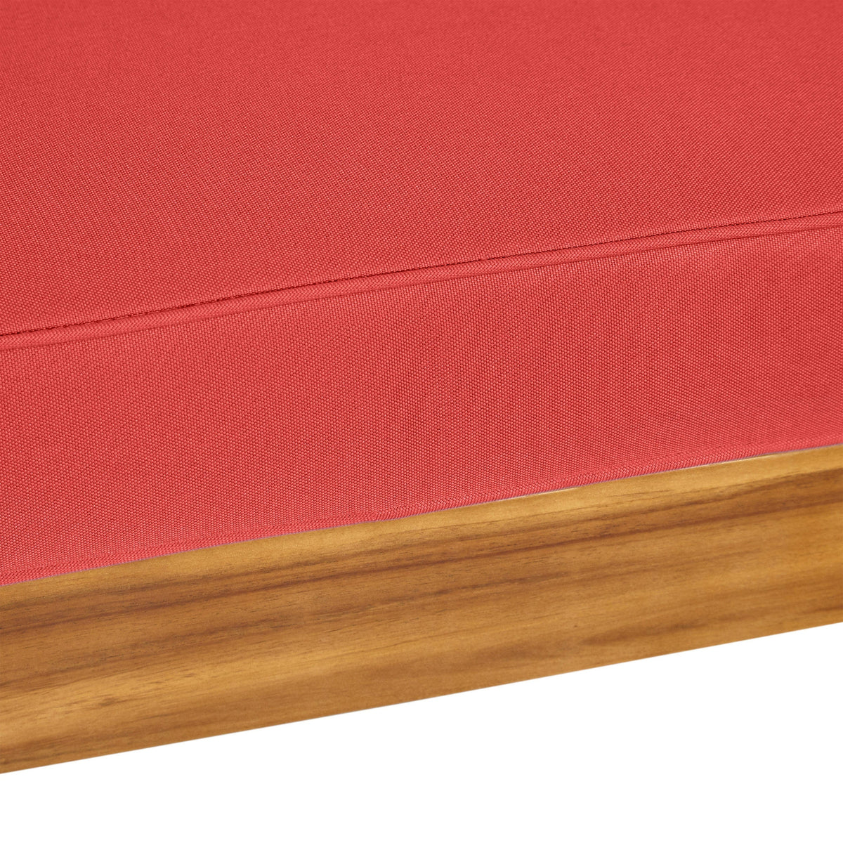 THE FURNITURE CO. Accent Chair Red Acacia Wood and Fabric Club Chair Set