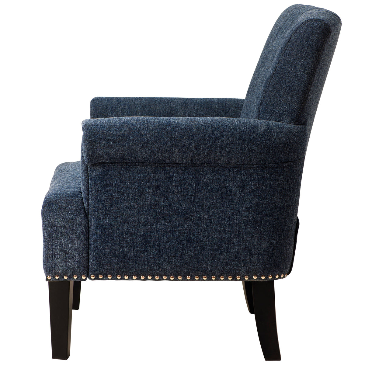 THE FURNITURE CO. Accent Chair Rivet Tufted Classic Navy Armchair