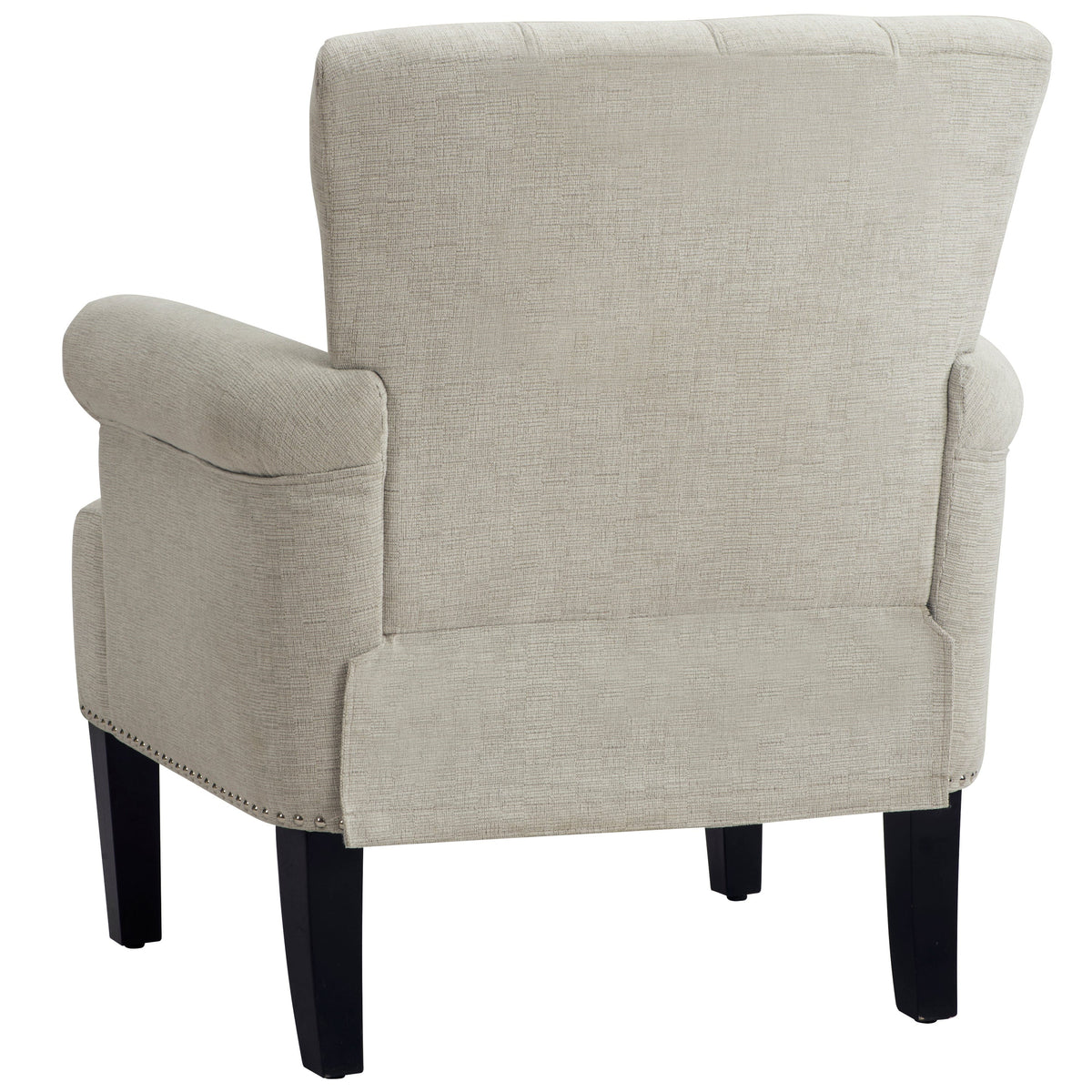 THE FURNITURE CO. Accent Chair Rivet Tufted Upholstered Armchair In Cream