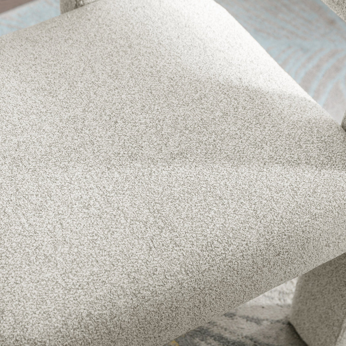 THE FURNITURE CO. Accent Chair Sculptural Gray Linen Accent Chair