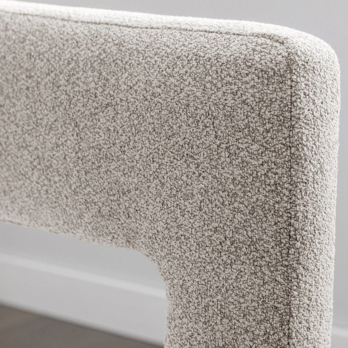 THE FURNITURE CO. Accent Chair Sculptural Gray Linen Accent Chair