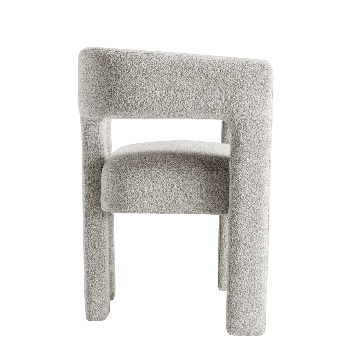 THE FURNITURE CO. Accent Chair Sculptural Gray Linen Accent Chair