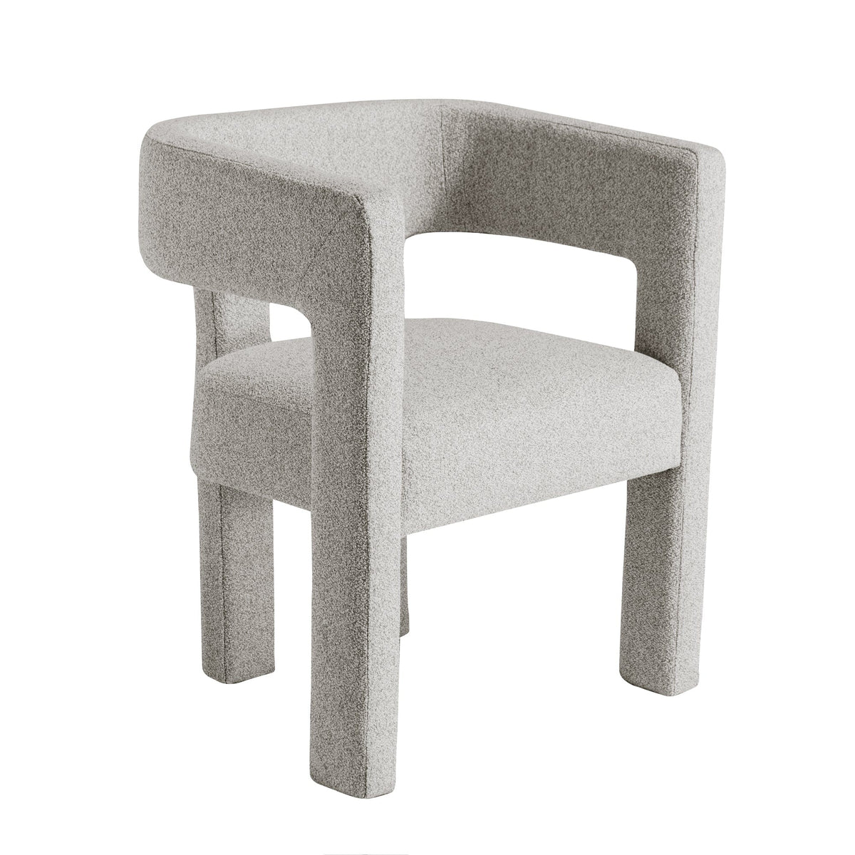 THE FURNITURE CO. Accent Chair Sculptural Gray Linen Accent Chair