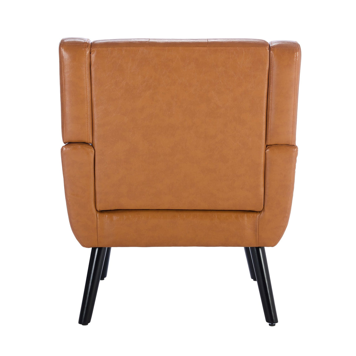 THE FURNITURE CO. Accent Chair Soft Light Brown Faux Leather Upholstered Accent Chair