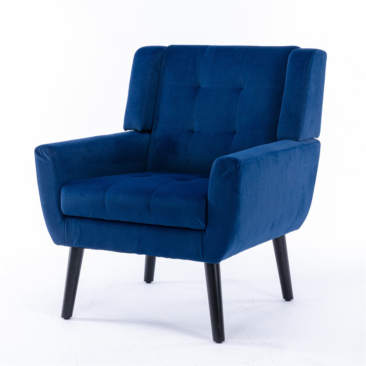 THE FURNITURE CO. Accent Chair Soft Modern Blue Velvet Upholstered Accent Chair