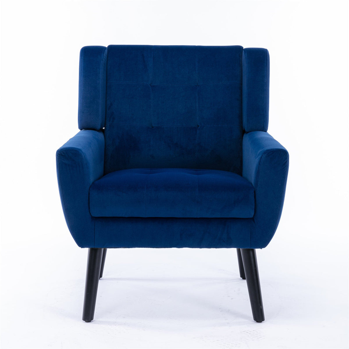 THE FURNITURE CO. Accent Chair Soft Modern Blue Velvet Upholstered Accent Chair